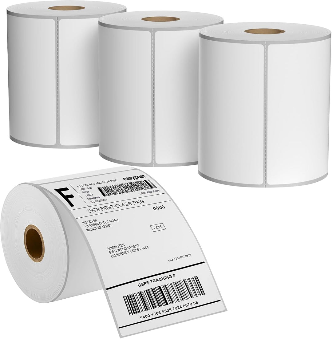 Industrial Direct Thermal Labels 4"x6" 1000 pcs/roll * 4 rolls